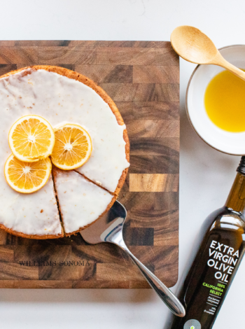 lemon olive oil cake recipe using cobram estate olive oil from kerrie celly